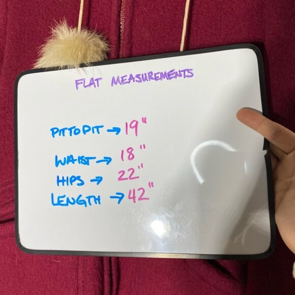 Vintage Kelsey Trail Burgundy Wool Embroidered Zip Front Parka W Fur Trim M - Picture 6 of 16